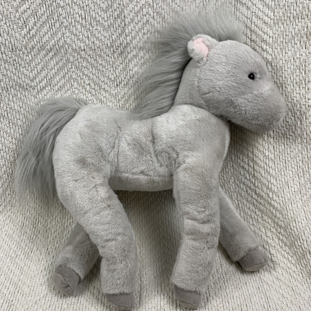 Pottery Barn Kids Monique‎ Lhuillier Horse Plush Stuffed Animal Pony Grey Gray